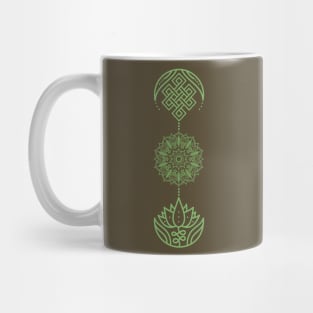 Spiritual Symbols - Unalome - Mandala - Flower of Life Mug